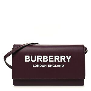 AUTHENTIC BURBERRY Black Leather Crossbody Bag